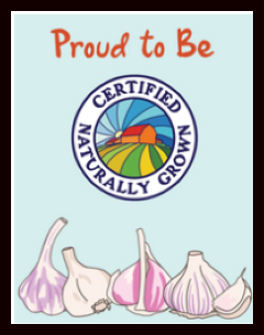 certified naturally grown garlic