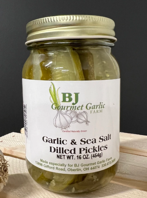 Garlic and sea salt dilled pickles